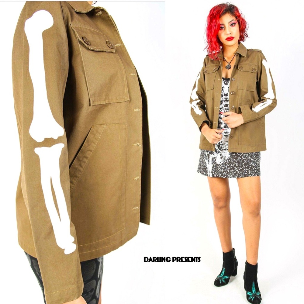 Iron Fist Bone In Military Jacket Women Color Olive Size S